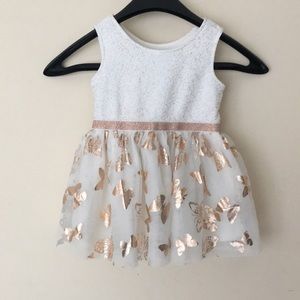 🦋Children’s Place Gold Butterfly dress 🦋